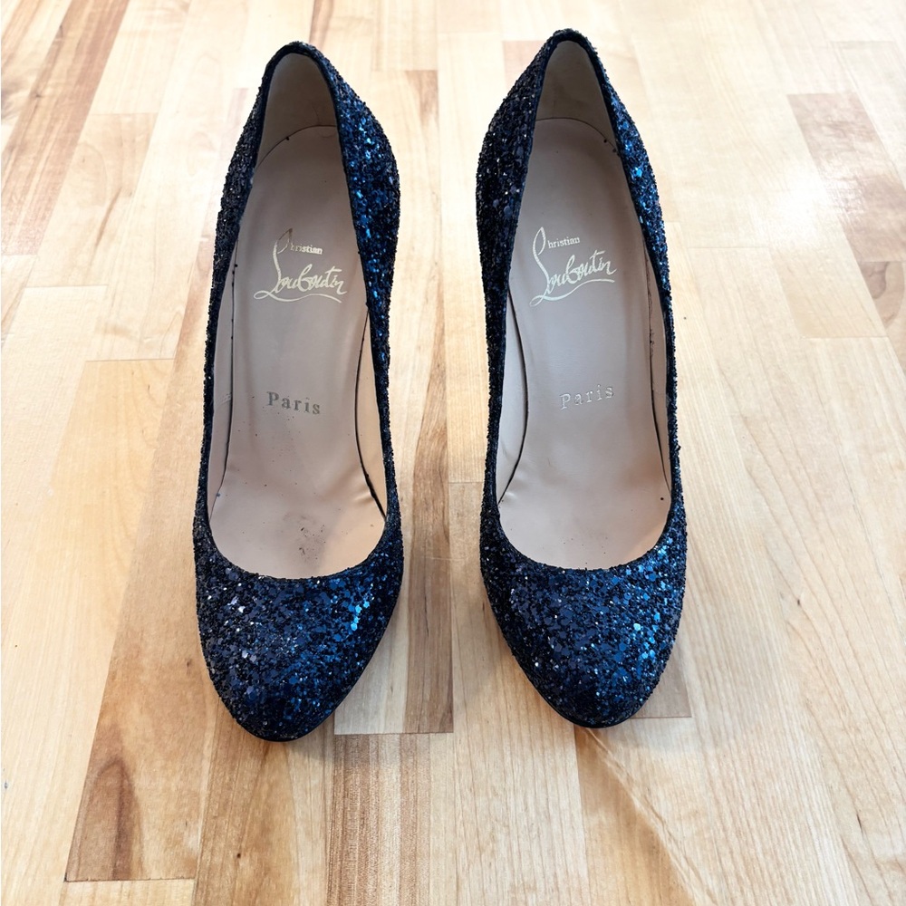 Christian Louboutin Sparkling Blue Heels